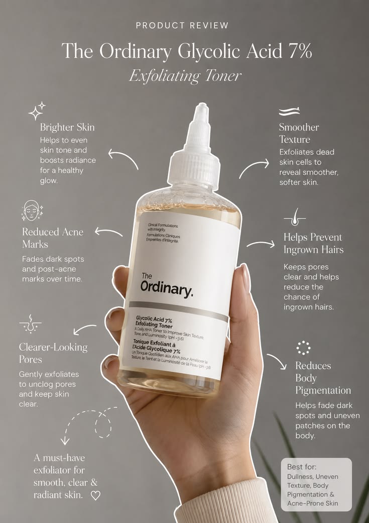 The Ordinary Glycolic Acid 7% Exfoliating Toner 240ml