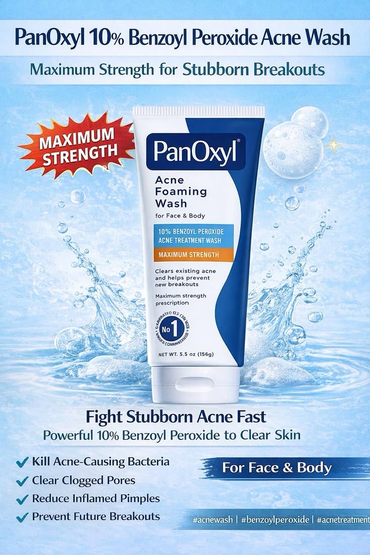 PanOxyl Acne Foaming Wash Benzoyl Peroxide 10%